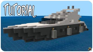 Minecraft How to build a Modern Yacht in Minecraft  Minecraft Yacht Tutorial [upl. by Martin]