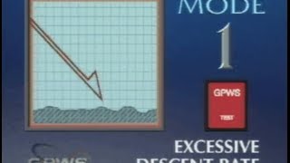 GPWS Mode 1  Excessive descent rate [upl. by Ydner853]