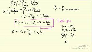 How To Calculate Entropy Changes Ideal Gases [upl. by Whitver]