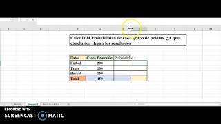 Probabilidad Básica en Excel [upl. by Nylhsoj]