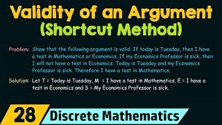 Checking The Validity of An Argument Shortcut Method [upl. by Pineda582]