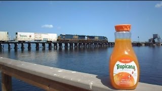 CSX Tropicana Train The Great Chase Juice Left Behind [upl. by Esened82]