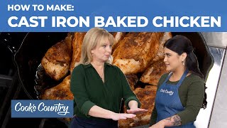 How to Make CrispySkinned CastIron Baked Chicken [upl. by Salome]