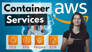 Containers on AWS Overview ECS  EKS  Fargate  ECR [upl. by Kanor]