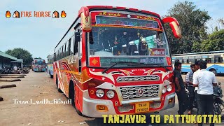 🚍SK NATHAN🚍 🔥🐴FIRE HORSE🐴🔥  Thanjavur to Pattukottai  Theri Ride  Cabin view  TravelwithRasnA [upl. by Ita410]