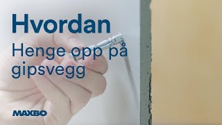 Hvordan henge opp på gipsvegg [upl. by Ottie627]