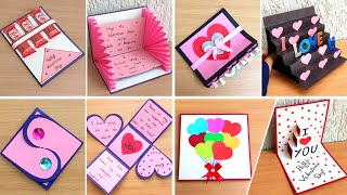 How to make Valentines day cardHandmade Valentines CardValentines day card makingValentine card [upl. by Alyakim672]