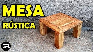 COMO HACER UNA MESA RATONA RUSTICA MADERA RECICLADA COFFEE TABLE WOOD [upl. by Aihset]