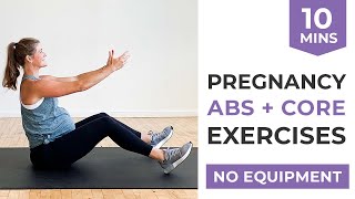 PREGNANCY CORE WORKOUT  Transverse Abdominal Breathing  Pregnancy Safe Ab Exercises [upl. by Cimah75]