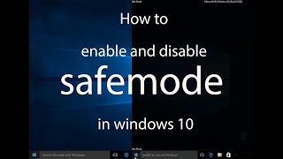 How to enable and disable safe mode in windows 10 6 ways [upl. by Harpole576]