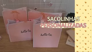 Como fazer sacolinhas de papel personalizadas [upl. by Mile]