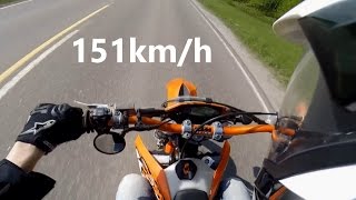 KTM EXC 125 0100kmh and Top Speed [upl. by Rubenstein141]