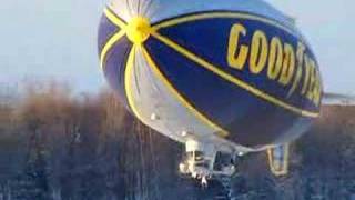 Goodyear Blimp Directly overhead [upl. by Trevah]