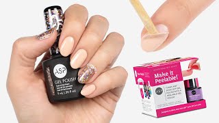 Peel Off Gel Polish ASP Make It Peelable Base Coat [upl. by Nirrat]