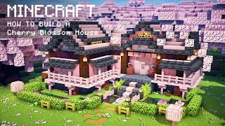 Minecraft How To Build a Cherry Blossom House [upl. by Solracesoj]