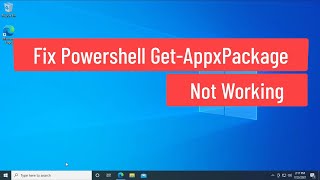 Fix Powershell GetAppxPackage not working [upl. by Eetsim562]