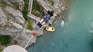 Kawarau Bridge Bungy Jump in Queenstown New Zealand [upl. by Thorvald]