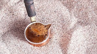 Turkish Sand Coffee  Istanbul Street Food [upl. by Aihsas]