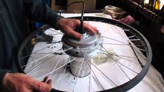 Wheel lacing a hub motor [upl. by Xilef]