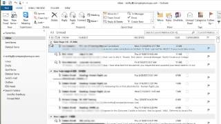 Microsoft Outlook  Sorting Email [upl. by Ahsetel]