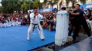 Sensei Artemio MancolKyokushin Tameshiwari [upl. by Enelez642]