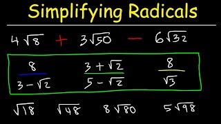 How To Simplify Radicals [upl. by Rizzo]