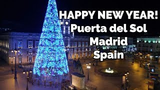 New Years Eve from Puerta del Sol Madrid Spain Happy New Year 2025 [upl. by Weyermann872]