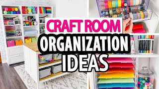 CRAFT ROOM ORGANIZATION HACKS 🌈 Simple Storage Ideas [upl. by Ainehs]