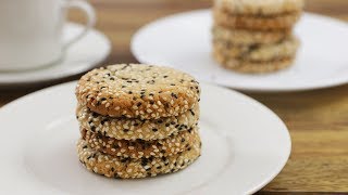 Tahini Cookies Recipe [upl. by Lorrimer]