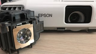 Projector Lamp Easy Replace  EPSON  review [upl. by Ellehcer782]