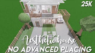 25k no advanced placing aesthetic house  Bloxburg speedbuild [upl. by Riehl]