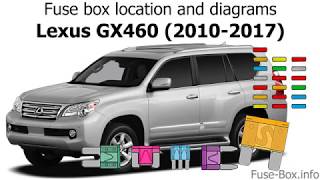 Fuse box location and diagrams Lexus GX460 20102017 [upl. by Lytsyrk]