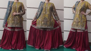 Full Heavy Sharara very easy cutting and stitching [upl. by Sayles]