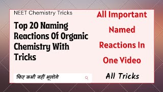 Naming Reaction Trick  Naming Reactions In Organic Chemistry  Name Reaction Trick  Important N [upl. by Weisman]