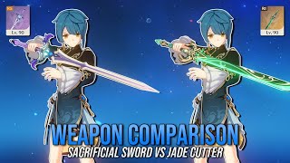 AN UPGRADE Sacrificial Sword vs Jade Cutter  C6 Xingqiu Comparison  Genshin Impact [upl. by Leirad935]