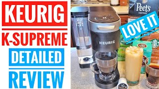 DETAILED REVIEW Keurig KSupreme KCup Coffee Maker How To Make ICED Coffee [upl. by Fadiman34]