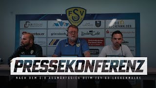 Chemnitzer FC  Pressekonferenz nach dem Auswärtsspiel gegen den FSV 63 Luckenwalde [upl. by Jacques]