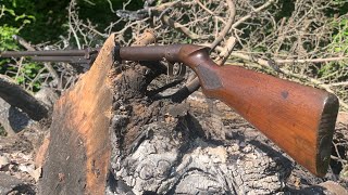 1920’s Antique BSA 22 Air Rifle review and shooting test [upl. by Festatus]