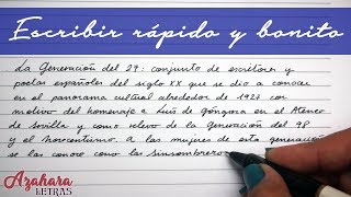 ✍ Cómo Escribir Rápido y Bonito en Cursiva [upl. by Dawn243]