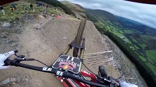 Dan Atherton Sends It Down the Hardline MTB Track  Red Bull Hardline GoPro View [upl. by Vallie]