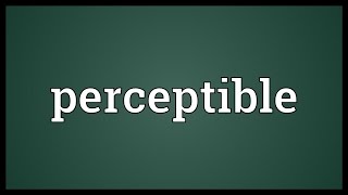 Perceptible Meaning [upl. by Gnik]