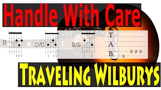 Handle With Care Traveling Wilburys Guitar Chords [upl. by Lunseth]