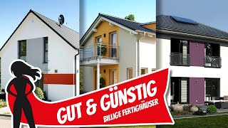 Gut amp günstig drei Fertighäuser mit unglaublichem Preis  Hausbau Helden [upl. by Eidoow]