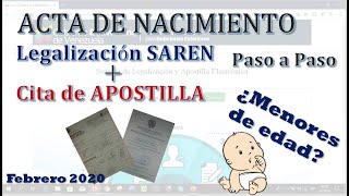 Legalización y Apostilla del Acta Nacimiento para Venezolanos [upl. by Orlan]