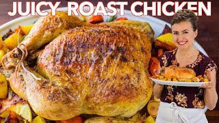 Juicy ROAST CHICKEN RECIPE  How To Cook a Whole Chicken [upl. by Basil]