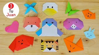 12 Figuras de Papel en ORIGAMI  Manualidades DIY 🎨  JuanTu3 [upl. by Yoccm589]