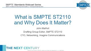 SMPTE ST 2110 – Professional Media Over Managed IP Networks [upl. by Rhoads]