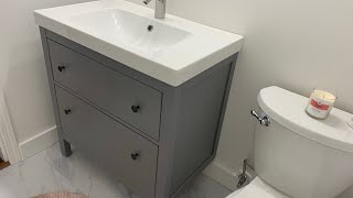 HOW TO install IKEA Hemnes  Odensvik  Dalskär bathroom vanity [upl. by Amandi]