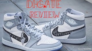 Jordan 1 Retro High Dior DHGATE Review [upl. by Jurgen]