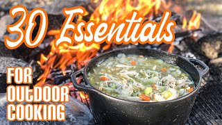 30 Cooking Essentials for Outdoor Camp Cooking [upl. by Keung]